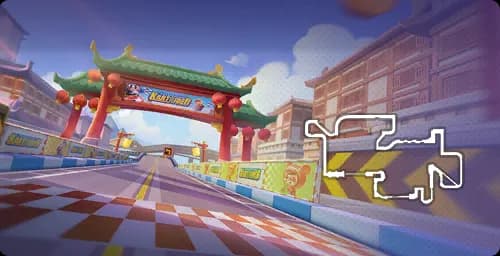 차이나 골목길 대질주